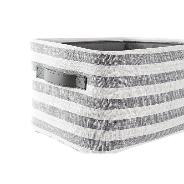 Cesta Basicos DKD Home Decor Gris Blanco 32 x 25 x 42 cm Set de 3 2 Cesta Basicos DKD Home Decor Gris Blanco 32 x 25 x 42 cm Set de 3 2