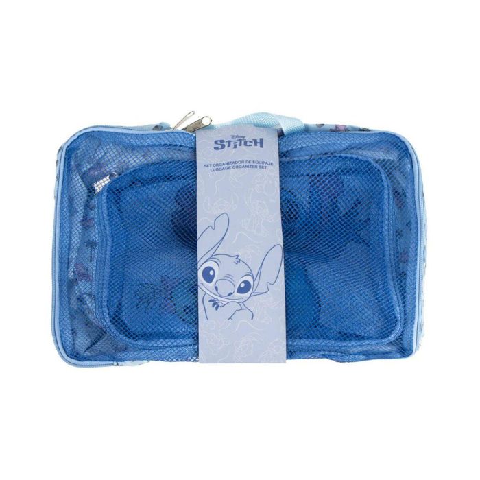 Neceser de Viaje Stitch Azul 100 % poliéster 2 x 20 x 32 cm 2 Unidades