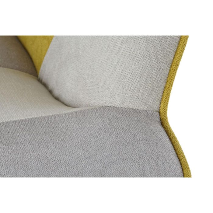 Sillón DKD Home Decor Amarillo Beige Gris claro 70 x 73 x 100 cm 2