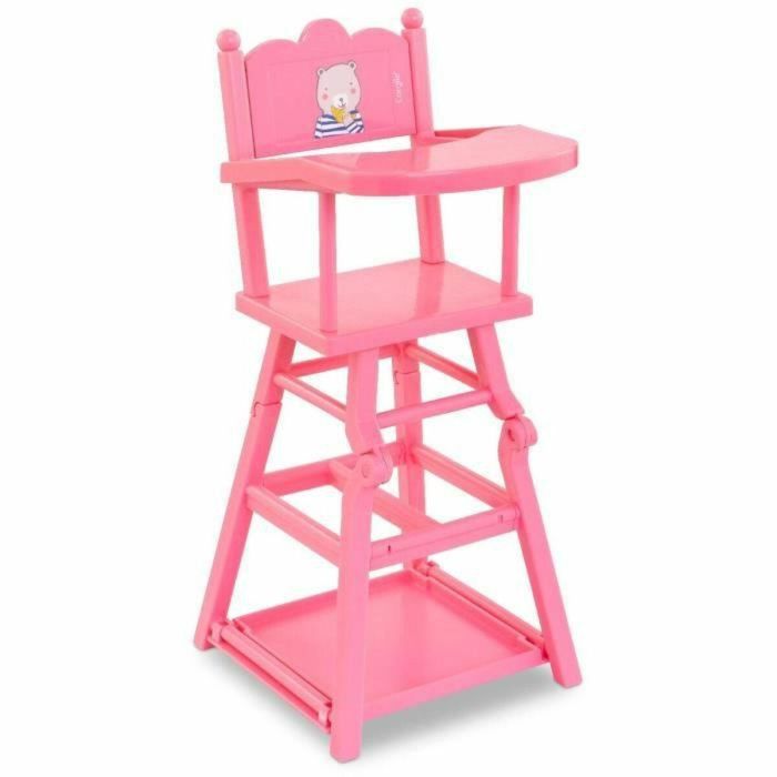 Corolle - Silla rosa alta - Accesorio de comidas - para Poupon 36 y 42 cm - 3 años