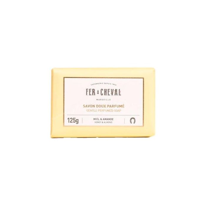 FER A CHEVAL Jabón Sólido de Marsella Perfumado Almendras y Miel 125g para piel sensible e hidratación diaria