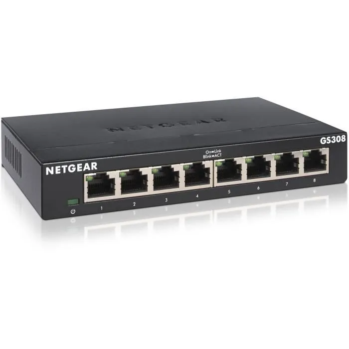 Netgear GS308v3 Switch Gigabit Ethernet No Gestionado de 8 Puertos RJ-45 10/100/1000Mbps Metálico para Oficina y Hogar 2 Netgear GS308v3 Switch Gigabit Ethernet No Gestionado de 8 Puertos RJ-45 10/100/1000Mbps Metálico para Oficina y Hogar 2