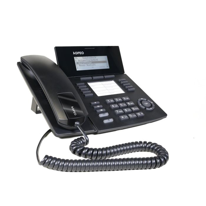 AGFEO ST 53 IP SENSORfon Teléfono IP de Escritorio con Cable Negro con PoE, 5000 Contactos