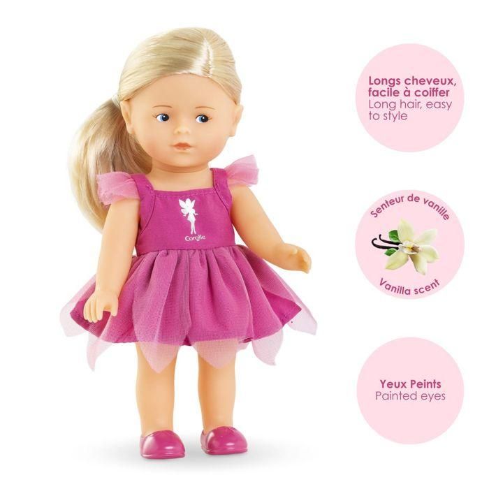 Corolle AAAPP08927 Mini Corolline Box Set Muñeca Rosy Fée de Vinilo con Vestido de Hada y Alas de Mariposa Corolle AAAPP08927 Mini Corolline Box Set Muñeca Rosy Fée de Vinilo con Vestido de Hada y Alas de Mariposa