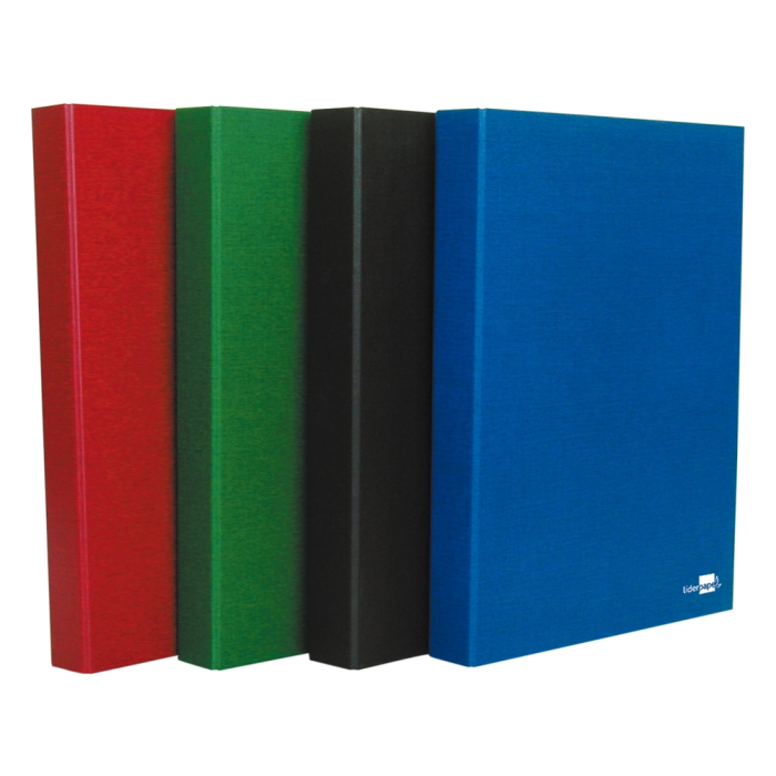Liderpapel Carpeta de 4 Anillas 25mm Cuarto Cartón Forrado Paper Coat, 4 Colores Surtidos 1