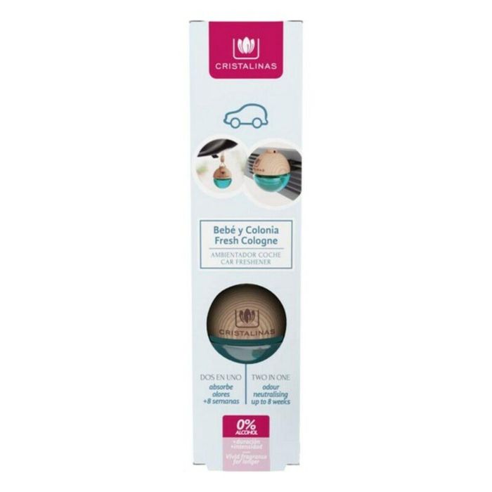 Cristalinas Ambientador para Coche 0% Alcohol Aroma Colonia de Bebé 6 ml - Frescura Duradera 8 Semanas 2 Cristalinas Ambientador para Coche 0% Alcohol Aroma Colonia de Bebé 6 ml - Frescura Duradera 8 Semanas 2