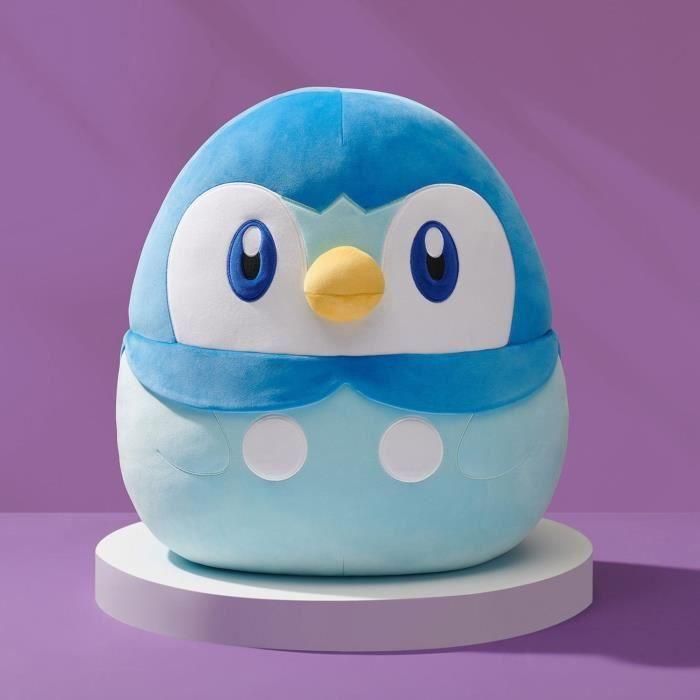 Peluche - BANDAI - Pokémon - Squishmallows 50 cm - Piplup - Peluche grande ultrasuave - JWS00049 1