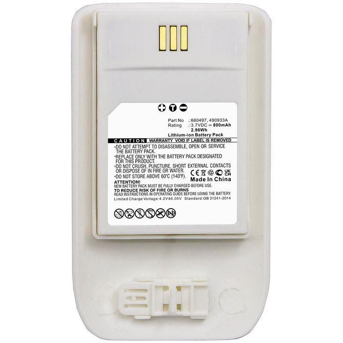 CoreParts Battery for Mitel, Ascom Cordless Phone 2.96Wh Li-ion 3.7V 800mAh White for 5614, D63, DECT 3735, DH7, NOT FOR i63 CoreParts Battery for Mitel, Ascom Cordless Phone 2.96Wh Li-ion 3.7V 800mAh White for 5614, D63, DECT 3735, DH7, NOT FOR i63