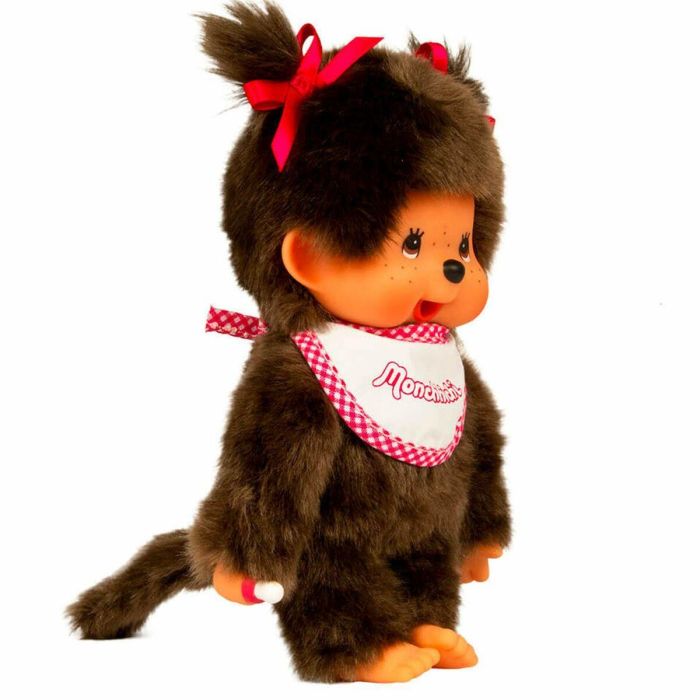 Bandai Monchhichi Muñeco de Peluche con Chupete y Babero Rosa para Niñas, 20 cm 3 Bandai Monchhichi Muñeco de Peluche con Chupete y Babero Rosa para Niñas, 20 cm 3
