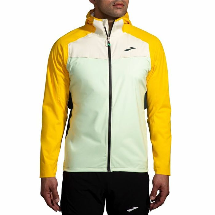 Chaqueta Deportiva para Hombre Brooks High Point Waterproof Blanco 4