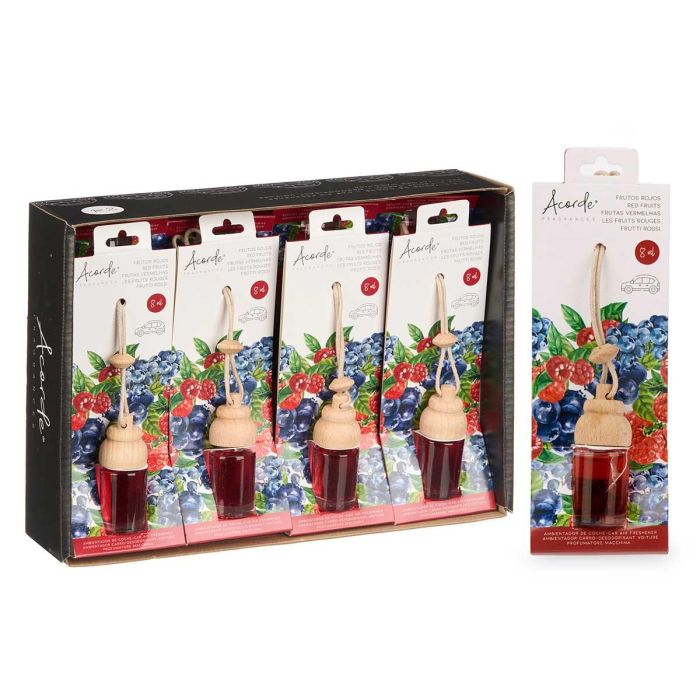Ambientador De Coche Frutos Rojos 8Ml Acorde 2X6CM (24 Unidades) 2 Ambientador De Coche Frutos Rojos 8Ml Acorde 2X6CM (24 Unidades) 2