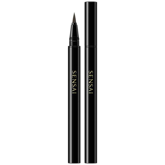 Sensai Designing Eyeliner Líquido #02 Deep Brown 0,6 ml - Micropincel de Precisión, Larga Duración