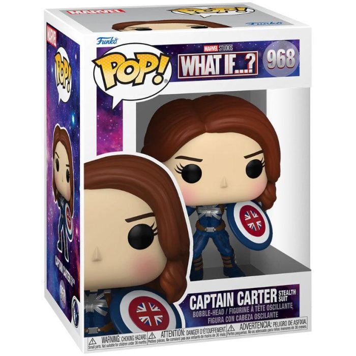 Funko Pop Marvel What If Capitana Carter - Figura de Vinilo de 9 cm con Caja Original 1
