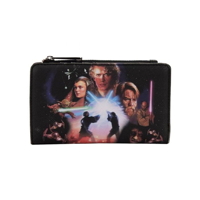 Loungefly Cartera Star Wars Trilogía Precuelas Piel Vegana con Cremallera 16.25x10cm 0 Loungefly Cartera Star Wars Trilogía Precuelas Piel Vegana con Cremallera 16.25x10cm 0