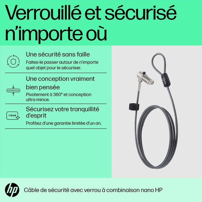 HP Nano Combination Cable Lock 5 HP Nano Combination Cable Lock 5