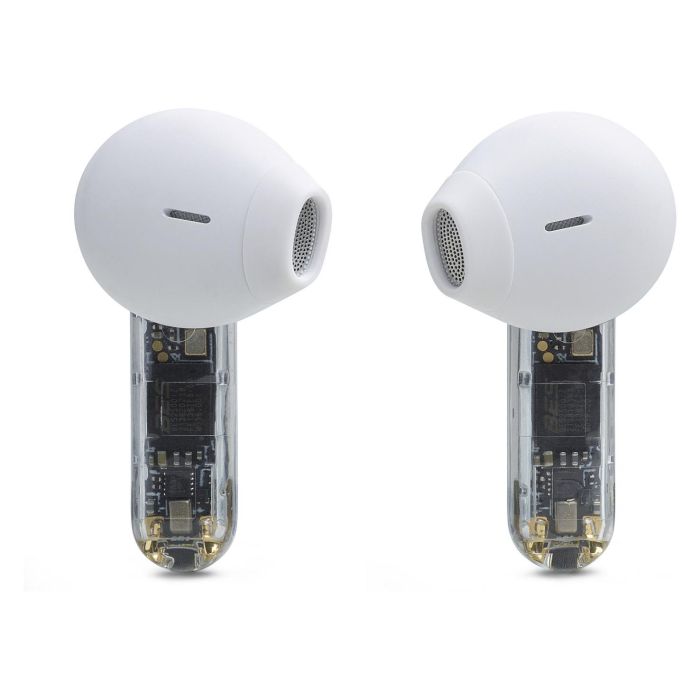 JBL Tune Flex True Wireless Auriculares Intrauditivos con Cancelación Activa de Ruido (ANC), Bluetooth 5.2, IPX4, Blanco Fantasma