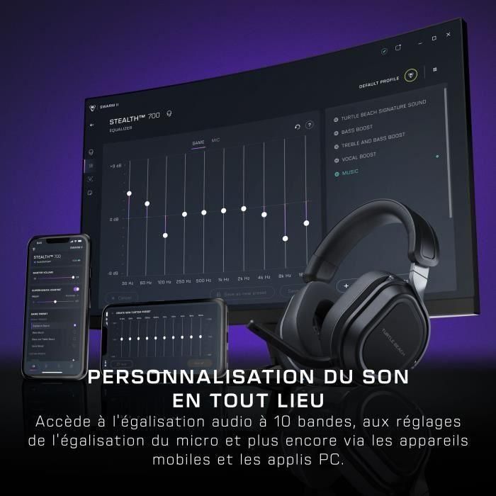 Auriculares gaming inalámbricos multiplataforma - TURTLE BEACH - Stealth 700PC (Gen3) - Negro 4 Auriculares gaming inalámbricos multiplataforma - TURTLE BEACH - Stealth 700PC (Gen3) - Negro 4