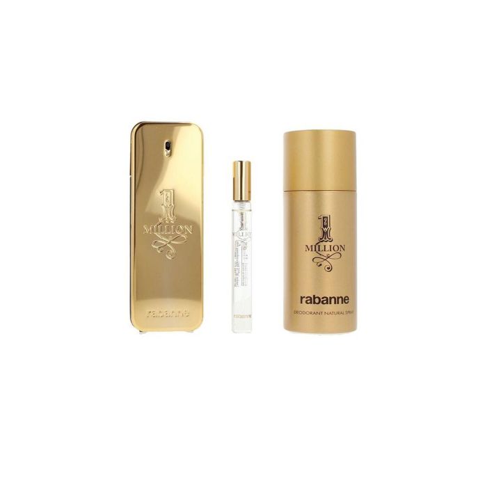 Set de Perfume Hombre Paco Rabanne 1 MILLION 3 Piezas