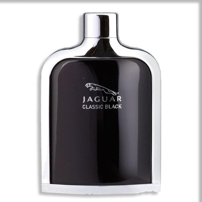 Jaguar Classic Black Eau de Toilette para Hombre 100 ml. Fragancia Fougère Oriental masculina con acordes cítricos, acuáticos y amaderados.