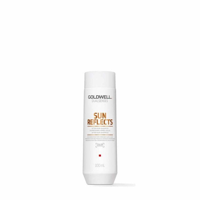 Goldwell Champú Aftersun SUN REFLECTS 250ml Elimina Residuos Mar/Piscina y Protege Color con Pantenol FadeStopFormula 1 Goldwell Champú Aftersun SUN REFLECTS 250ml Elimina Residuos Mar/Piscina y Protege Color con Pantenol FadeStopFormula 1