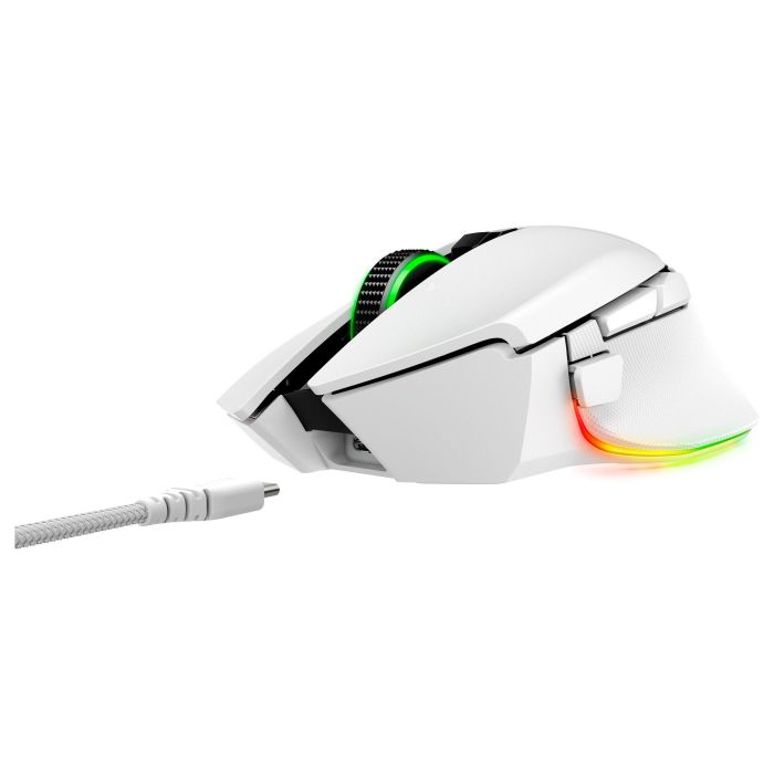 Razer Basilisk V3 Pro Ratón Inalámbrico Óptico Bluetooth USB-C Blanco 30000 DPI para Gaming con Diseño Ergonómico Mano Derecha