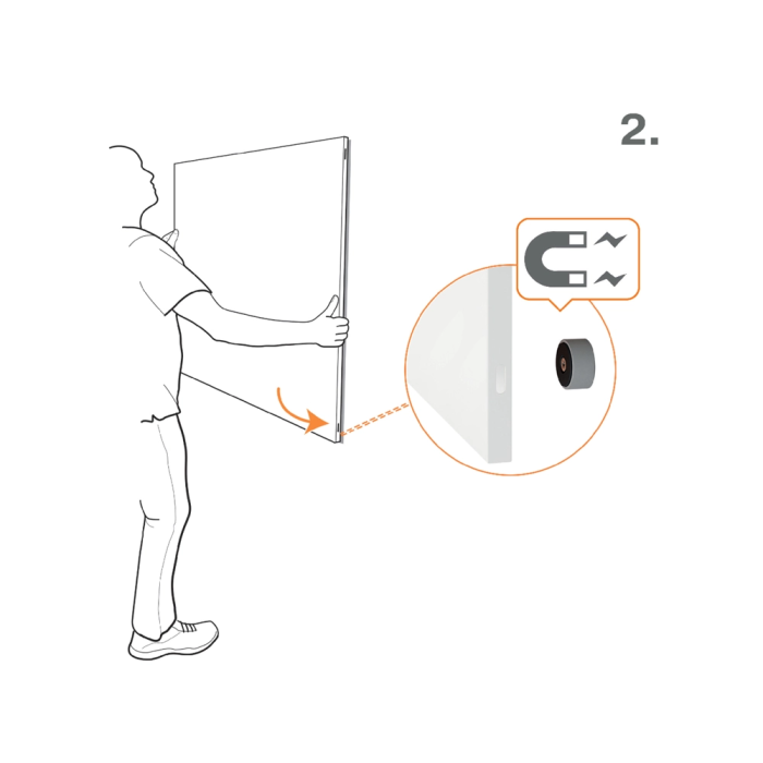 Nobo Pizarra Blanca Magnética Infinity Sin Marco Acero Lacado 900x600 mm 11