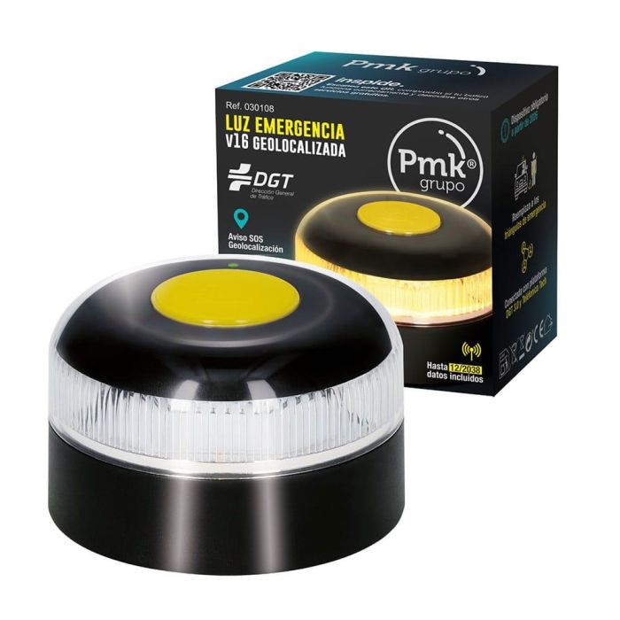 Baliza v16 de emergencia homologada conectada geolocalizable con dgt 3.0