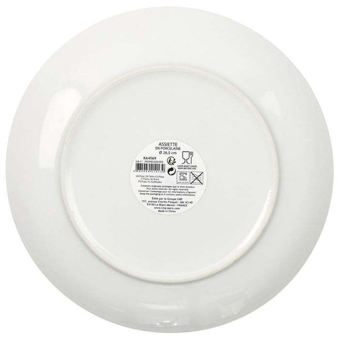 Plato Con Ribete Dorado Home Deco Factory 26,5 cm 1