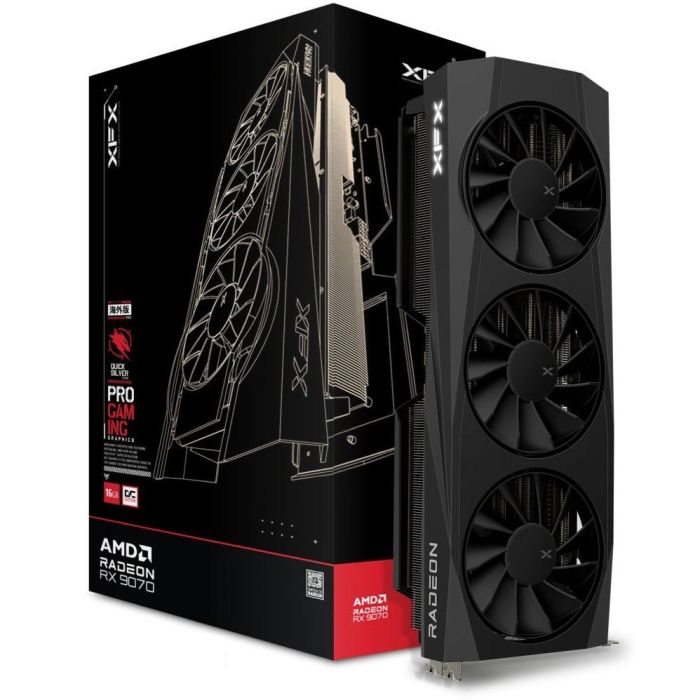 XFX RX 9070 Tarjeta Gráfica Gaming OC 16GB GDDR6 Radeon QuickSilver 3 Ventiladores PCI Express 5.0 4 XFX RX 9070 Tarjeta Gráfica Gaming OC 16GB GDDR6 Radeon QuickSilver 3 Ventiladores PCI Express 5.0 4