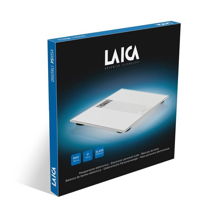 Báscula electrónica de baño blanca 180kg ps1054 laica 2