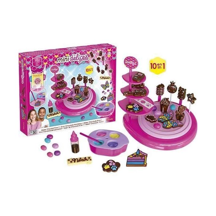 Lansay Mini Délices Taller de Chocolate 10 en 1 para Cocina Creativa y Actividades Artísticas, crea 10 tipos de golosinas, bombones y piruletas, +6 años 4