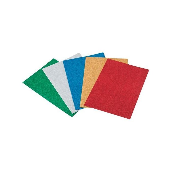 Faibo Goma Eva 40x60 cm Grosor 2 mm Purpurina Colores Surtidos Bolsa 5 Ud Faibo Goma Eva 40x60 cm Grosor 2 mm Purpurina Colores Surtidos Bolsa 5 Ud