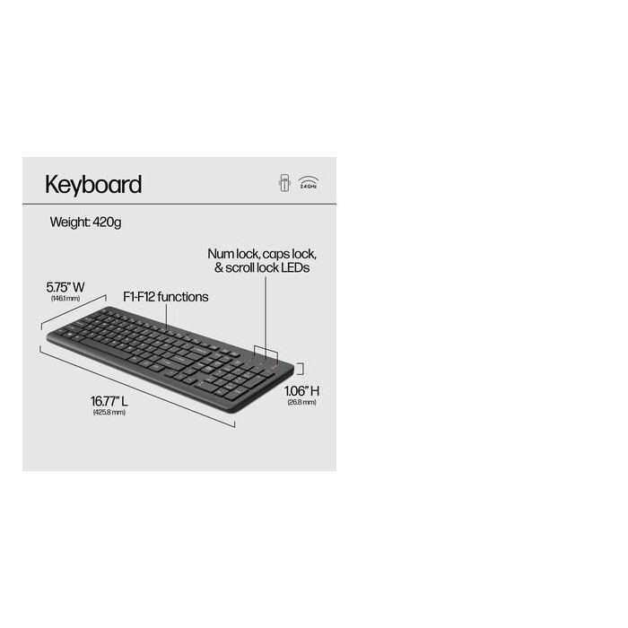 HP 330 Keyboard and Mouse Set - ITA 16 HP 330 Keyboard and Mouse Set - ITA 16