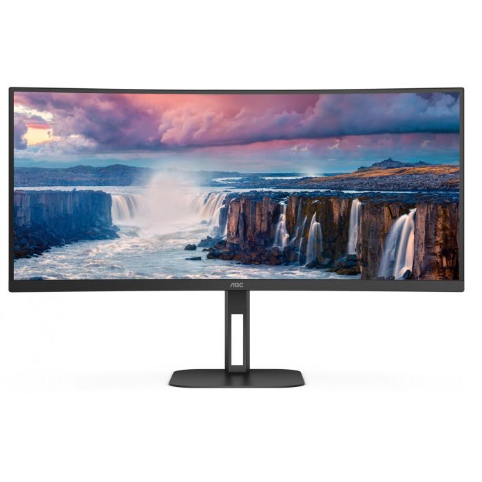 AOC CU34V5C/BK Monitor Curvo Ultrawide 34" WQHD VA 100Hz Profesional USB-C 8