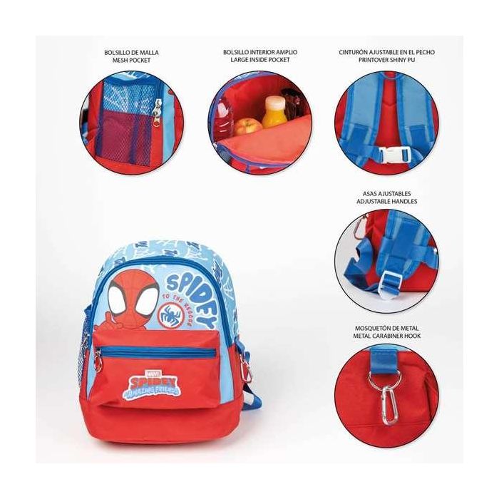 Mochila de Senderismo Spidey Infantil 25 x 27 x 16 cm Rojo 23 x 27 x 15 cm 3