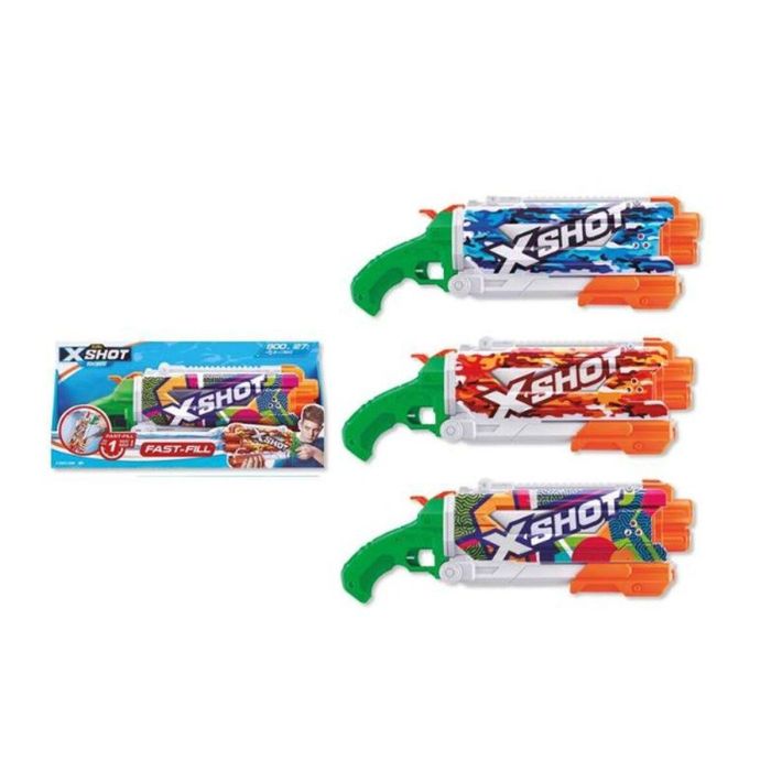 Pistola de agua x-shot skins pump action fast-fill, 49x18x6cm. - modelos surtidos