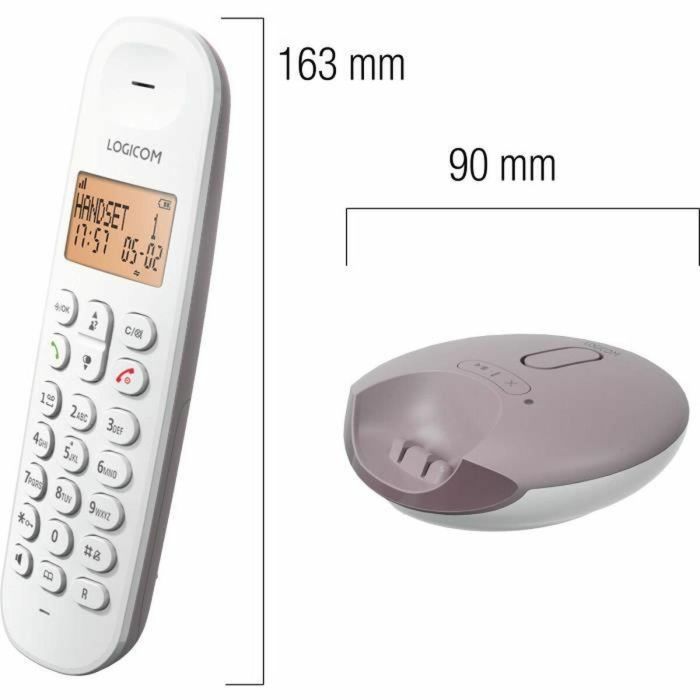 Logicom LOG3483071500216 Teléfono fijo inalámbrico DECT ILOA 155T SOLO con contestador automático Taupe 5