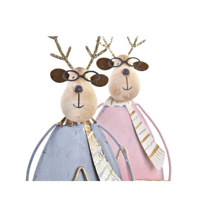 DKD Home Decor | Set 6 Figuras de Navidad Fantasía Reno Metálicas Rosa y Gris | Decoración Navideña | Medidas: 6 x 8 x 22.5 cm 1 DKD Home Decor | Set 6 Figuras de Navidad Fantasía Reno Metálicas Rosa y Gris | Decoración Navideña | Medidas: 6 x 8 x 22.5 cm 1