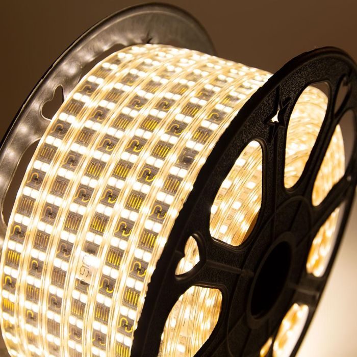 Tira de 120 LEDs/M 500W 1.000Lm 6000ºK SMD5050 220VAC IP65 x50M 40.000H  [HO-220-120-50M-CW] 8