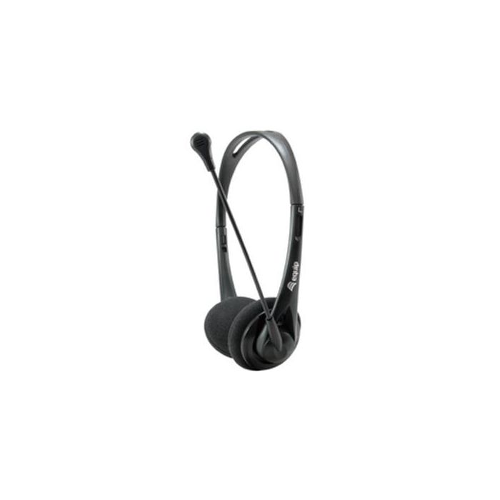 Equip Auriculares Estéreo con Micrófono Flexible, Jack 3.5 mm, Control de Volumen, Negro 0 Equip Auriculares Estéreo con Micrófono Flexible, Jack 3.5 mm, Control de Volumen, Negro 0