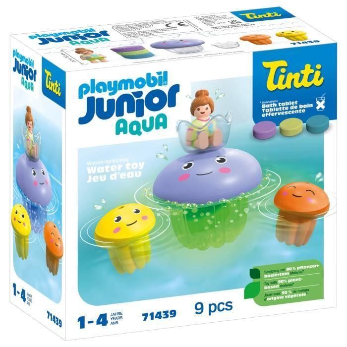Playmobil Tinti Familia De Medusas De Colores Junior 71439 Set De Baño Juguete