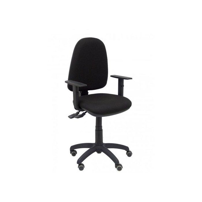 Silla Piqueras Y Crespo Ayna S Con Brazos Regulables Ruedas De Parquet Mecanismo Contacto Permanente Con Regulacion De Profundidad Asiento Y Respaldo Tapizado Bali Negro