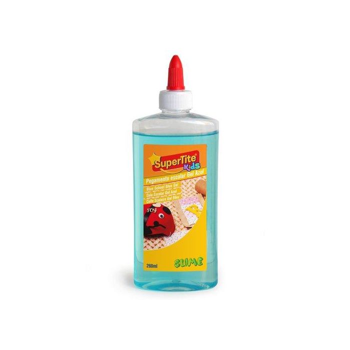 Cola Transparente Supertite Botella 260Ml Azul 6 unidades