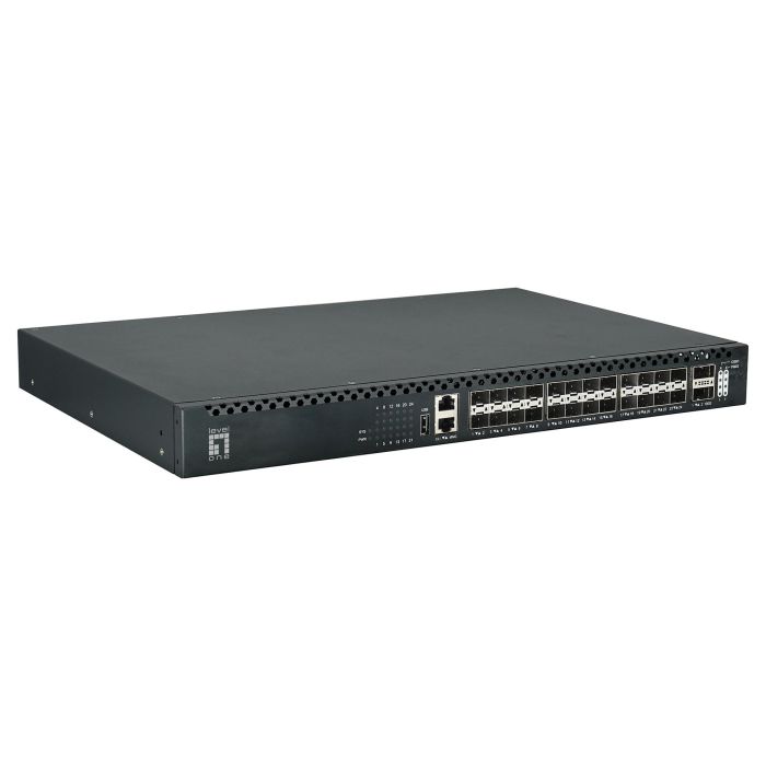 Level One XQS-3126 Switch Gestionado L3 26x GE 2x40/100GbE 19" 24xPoE 185W 2 Level One XQS-3126 Switch Gestionado L3 26x GE 2x40/100GbE 19" 24xPoE 185W 2