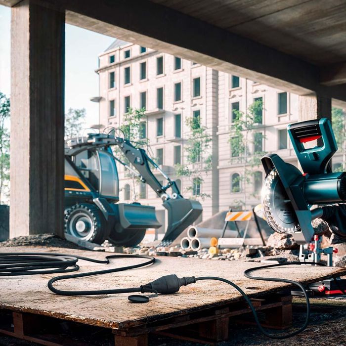 Prolongador profesional 20 m ip44 h07rn-f 3 g 2,5 mm², 1 toma con tapa, 16 a 250 v~, negro 2 Prolongador profesional 20 m ip44 h07rn-f 3 g 2,5 mm², 1 toma con tapa, 16 a 250 v~, negro 2