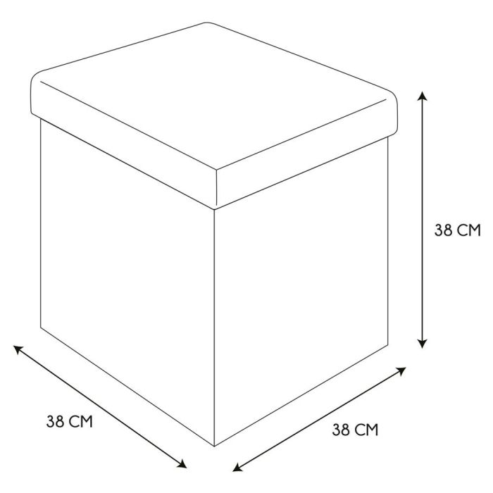 Caja-Puf Plegable Patchwork Home Deco Factory 6