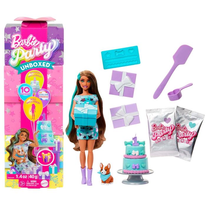 Barbie Party Reveal Muñeca Azul Jfg72 Mattel