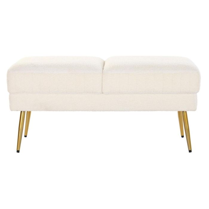 Descalzadora Moderno DKD Home Decor Blanco Dorado 45 x 50 x 106 cm 2