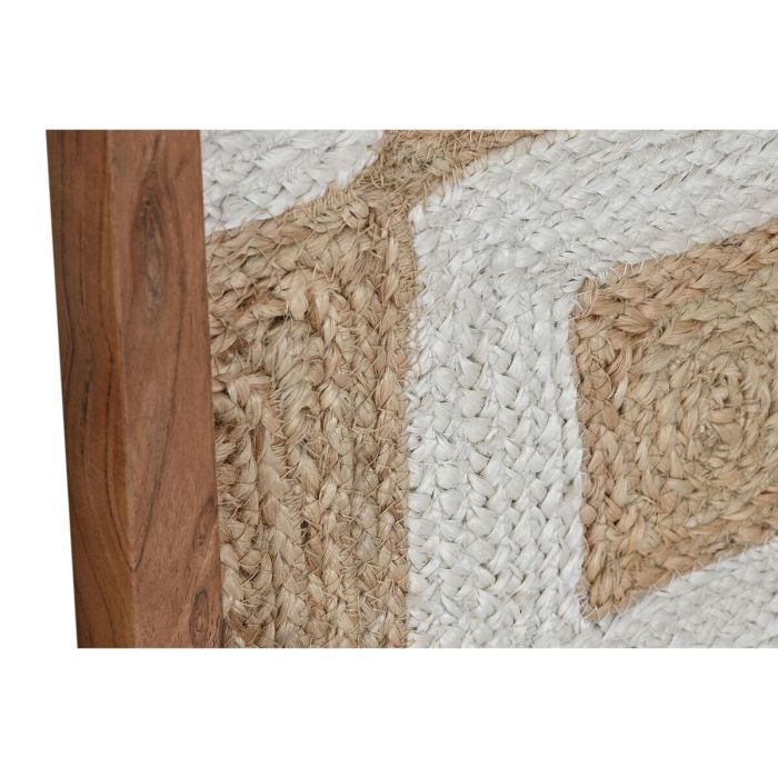 Cuadro Home ESPRIT Blanco Natural Geométrico Boho 40 x 3 x 60 cm (2 Unidades) 2