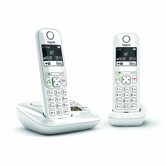 Gigaset Teléfono Fijo AS690 A Duo Blanco Inalámbrico Con Contestador 1